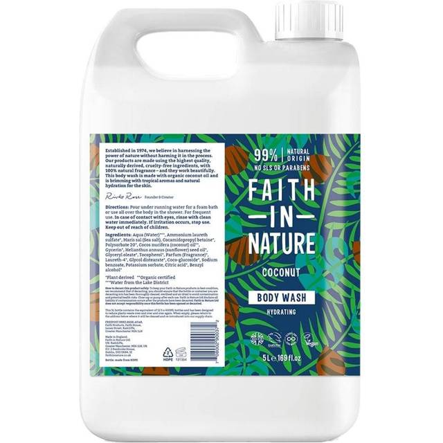 Faith in Nature Coconut Hydrating Body Wash Refill - 5 Litre