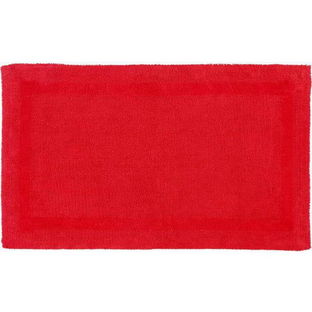 Homescapes Luxury Reversible Red Extra Large 100% Cotton Bath Mat, 70 x 120 cm, Machine Washable, Super Absorbent, Soft and Hand-Tufted, Eco Friendly