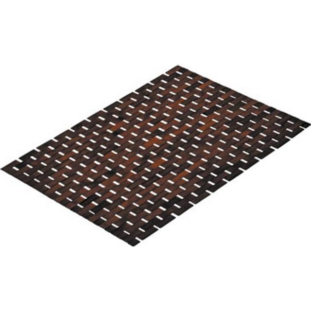 Bamboo wood bathmat anti-slip foot massaging wooden link bath or shower mat