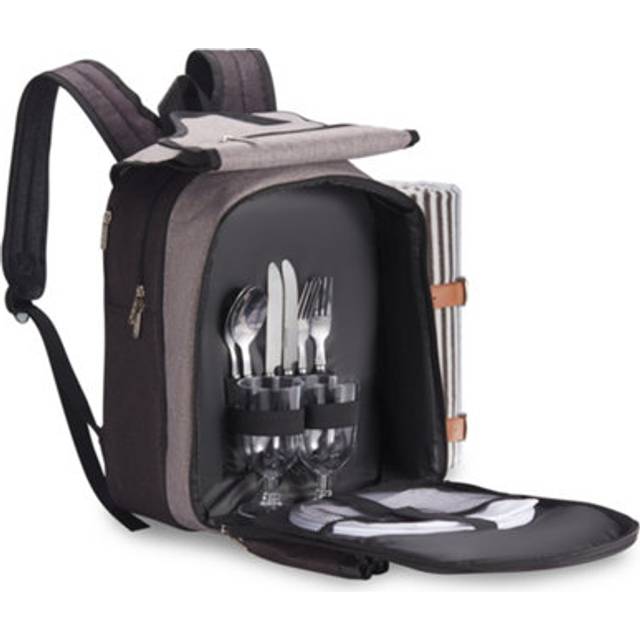 VonShef Ash Picnic Backpack For 2, Grey