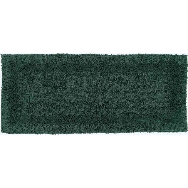 Homescapes Luxury Reversible Moss Green 100% Cotton Bath Mat Runner, 40 x 100 cm, Machine Washable, Super Absorbent, Soft and Tufted, Eco Friendly