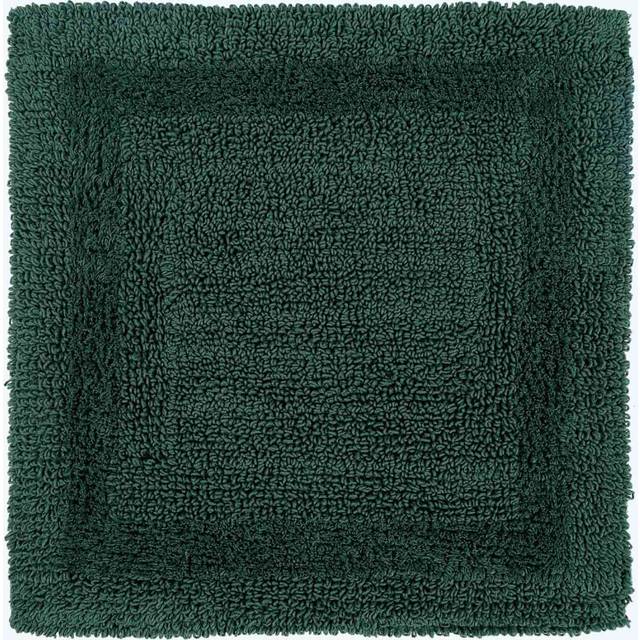 Homescapes Luxury Reversible Forest Green 100% Cotton Shower Mat, 50 x 50 cm, Machine Washable, Super Absorbent, Soft and Hand-Tufted, Eco Friendly