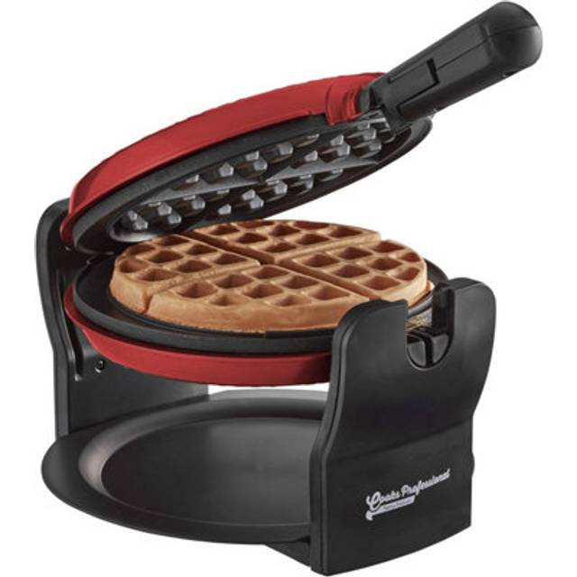 Belgian Waffle Maker Machine Rotary Electric Iron 920W - Red - One Size