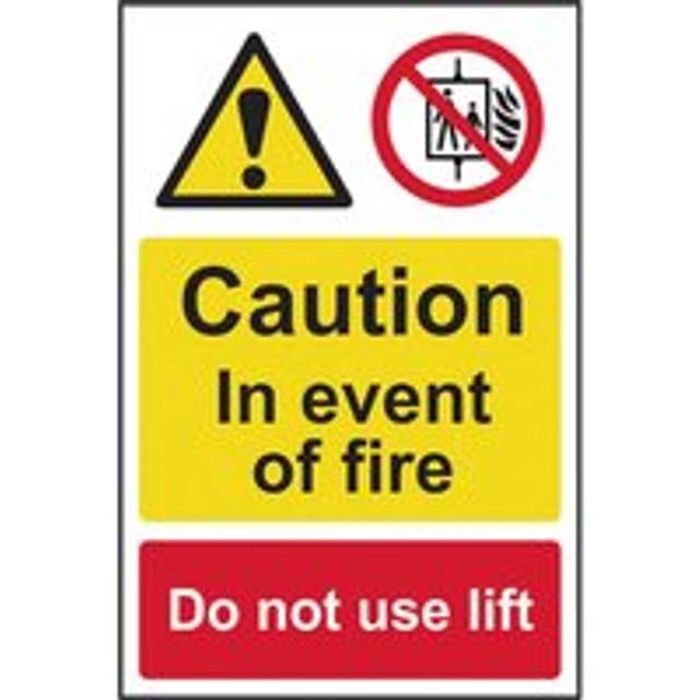 Spectrum Industrial Caution in The Event of Fire Do Not Use Lift - PVC (200 x 30
