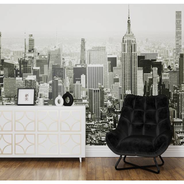 Art For the Home Empire Mono Print To Order Fixed Size 2.8m x 3m Mural - Black (300cm L X 280cm W)