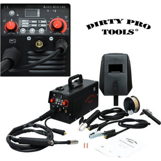 Professional 140A Gasless MIG, TIG and MMA 3-in-1 Welder  Non Live Torch model 230V No Gas with Mask & Welding Wire