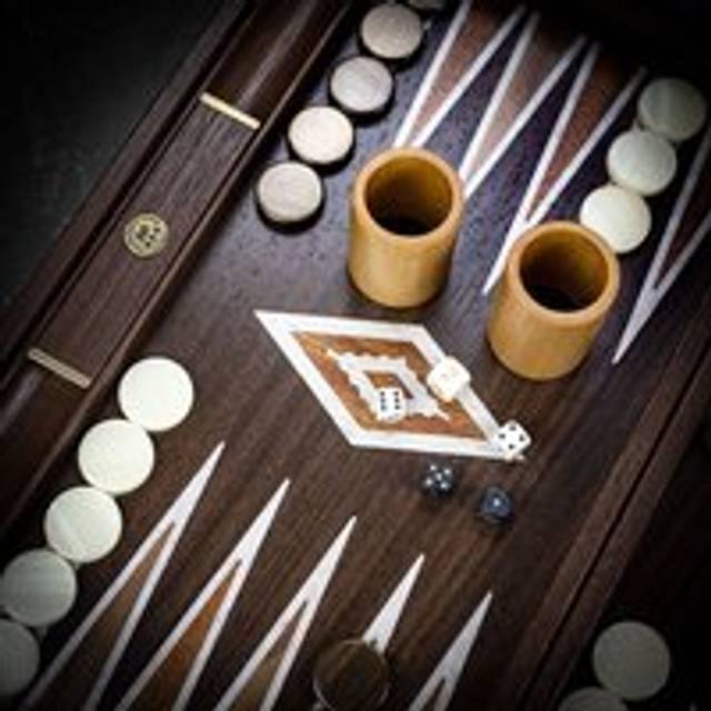 Manopoulos Natural Walnut Burl Backgammon Set - Large - add a Personalised Brass Plaque