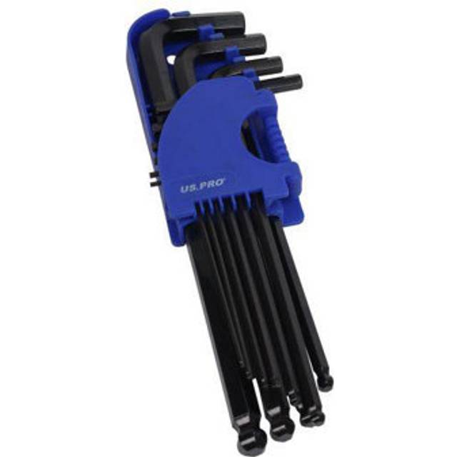 Us pro tools 10pc extra long ball end allen hex key set metric 2 - 12mm 1630