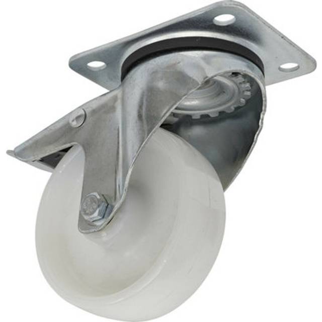 100mm Swivel Plate Castor Wheel - 36mm Tread - Polyamide - Total Lock Brakes