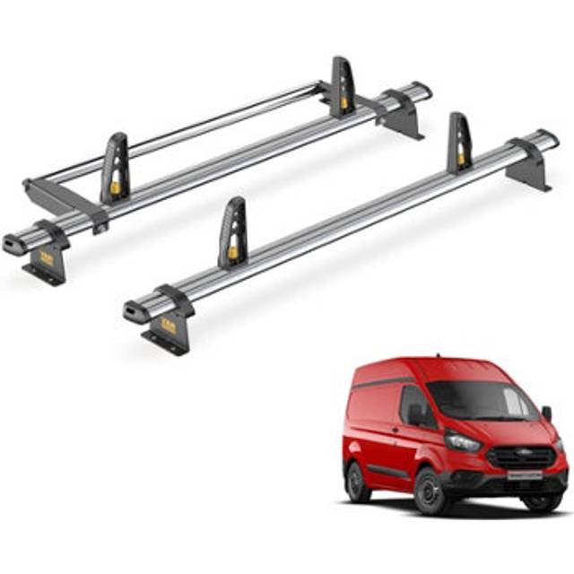 Ford transit custom roof rack for 2013-2024 gen1 [h2] 2x bars & roller van guard