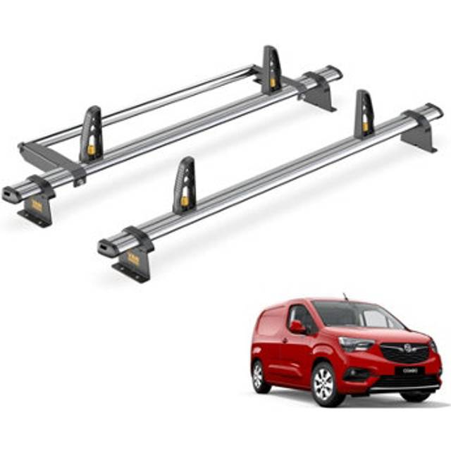 Van Demon Vauxhall Combo 2 Bar Roof Rack + Ladder Roller For E 2018+ (With Rear Barn Doors) - Van Guard Trade - One Size