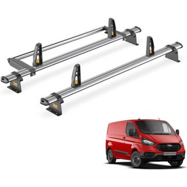 Ford transit custom roof rack for 2013-2024 gen1 [h1] 2 bars & roller [tailgate]