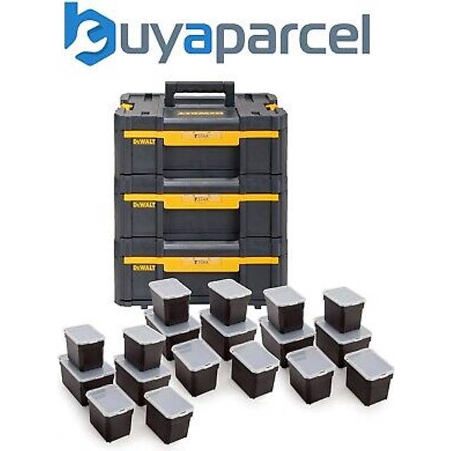 3x Dewalt DWST1-70705 TStak III Deep Draw Stackable Tool Storage Box Organisers