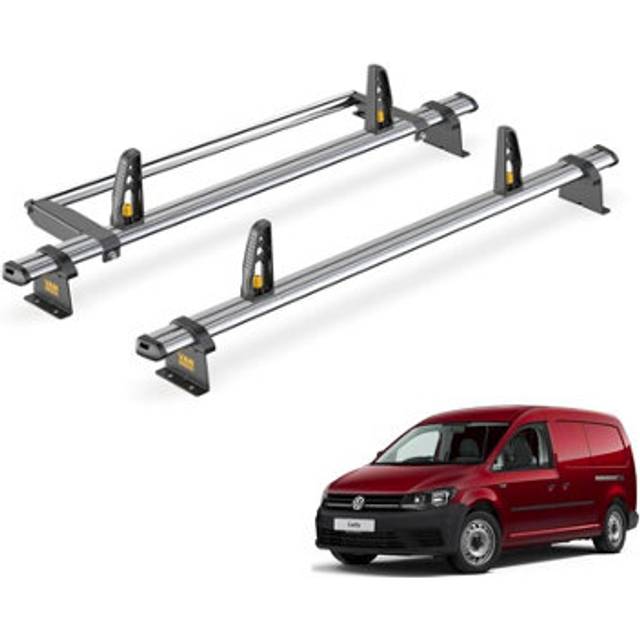 Vw caddy roof rack for 2015-2020 maxi 2x bars & roller & roller van guard trade
