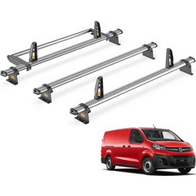 Vauxhall vivaro roof rack for 2019+ lwb (l2) 3x bars bundle van guard ulti trade
