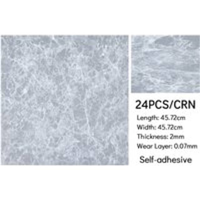 Set of 24 Square Self Adhesive Stone Effect pvc Floor Tiles