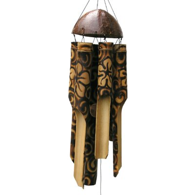 Cohasset 167 Burnt Flower Wind Chime  Medium  Brown