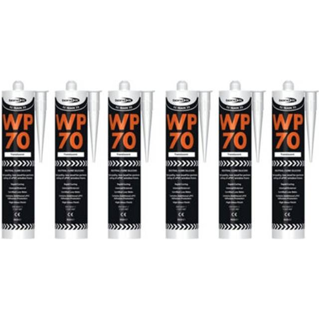 Bond it WP70 Silicone Sealant Translucent 300ML Pack of 6