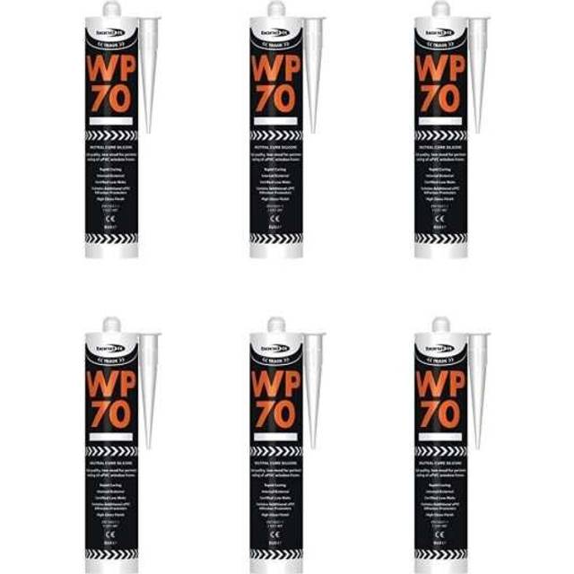 Bond It WP70 Silicone Sealant Low Modulus Neutral Cure Brown   WP70BR (Pack of 6)