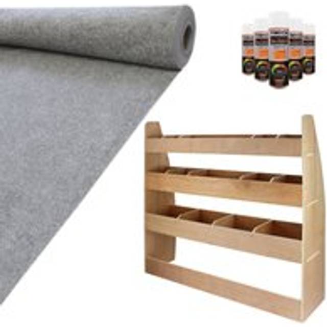 Monster Shop 11m2 Smoke Grey Van Lining Glue and VW Caddy Rack - MonsterShop - 0.5 x 550 x 200cm