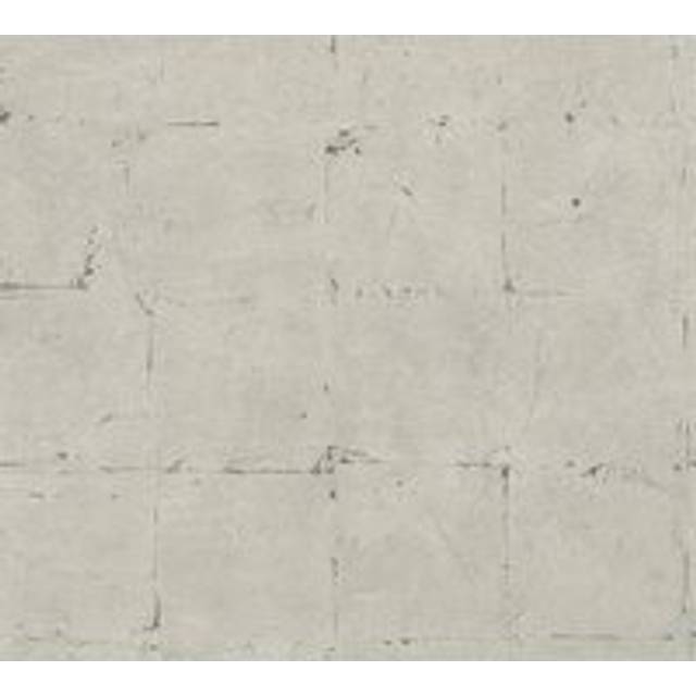 Profhome - Stone tile wallpaper wall 939921 non-woven wallpaper smooth with nature-inspired pattern matt grey beige 5.33 m2 (57 ft2)