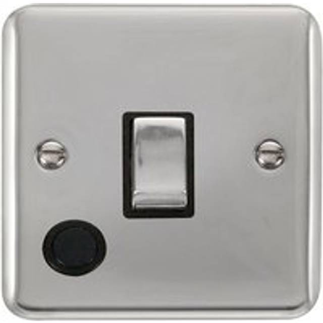 Curved Polished Chrome 1 Gang 20A Ingot dp Switch With Flex - Black Trim Se Home