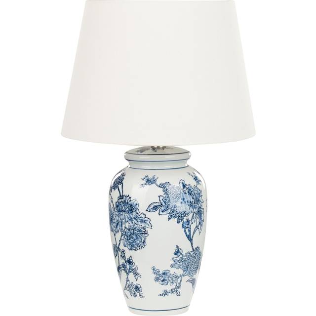 Table Lamp BELUSO Porcelain White/ Blue