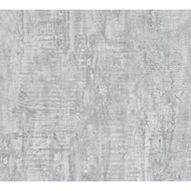 Profhome - Stone tile wallpaper wall 944265 non-woven wallpaper slightly textured wood look matt grey 5.33 m2 (57 ft2)