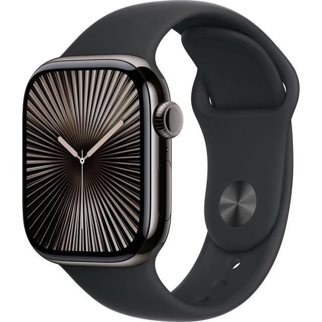 Apple Watch Series 10 GPS + Cellular, 42mm, Titanium Case, Sport Band