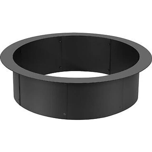 Fire Pit Ring, 36-Inch Outer/30-Inch Inner Diameter, 10inch Height 2.5mm Thick Fire Pit Insert, Heavy Duty Carbon Steel Liner diy Campfire Ring above