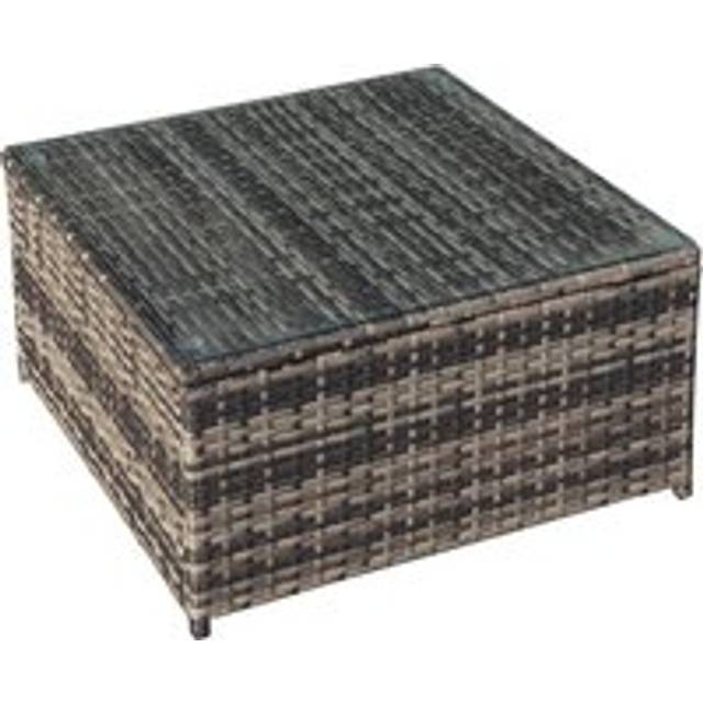 Oseasons Malta Rattan Coffee Table In Grey Walnut, Grey