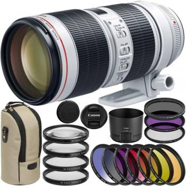 Canon EF 70-200mm f/2.8L IS III USM Lens 9pc Accessory Bundle + 3PC Filter Kit UV-CPL-FLD + More