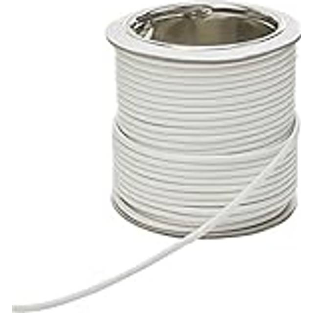 19809TR 2 Pair Telephone Cable, White, 25m