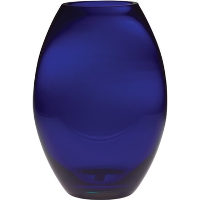 Majestic Gifts T-850-8 Classic clear 7.75 in. High Quality Glass Cobalt Barrel Vase