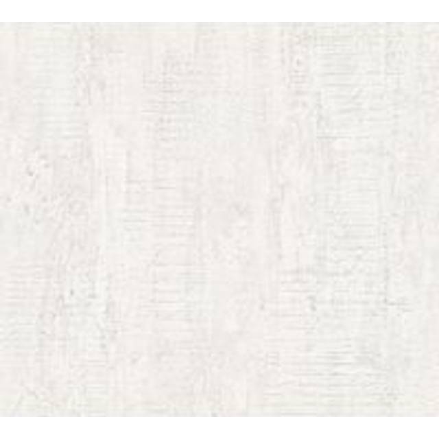 Profhome - Stone tile wallpaper wall 944264 non-woven wallpaper slightly textured wood look matt white 5.33 m2 (57 ft2)