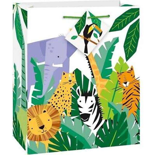 Unique Party Safari Animals Gift Bag - Multicoloured - one size