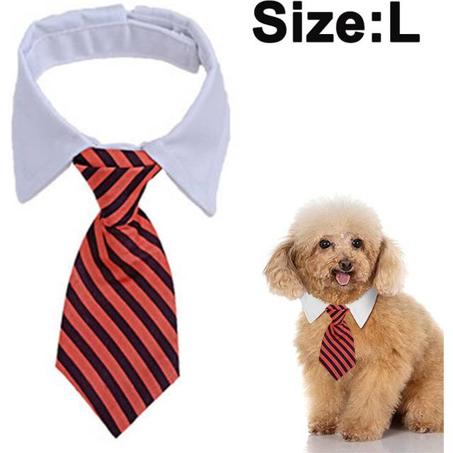 1 Pieces Adjustable Pets Dog Cat Bow Tie Pet Costume Necktie Collar-Red Blackl