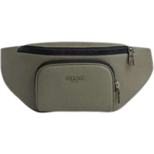 Coach Mens Racer Belt Bag in Smooth Leather - Green - One Size