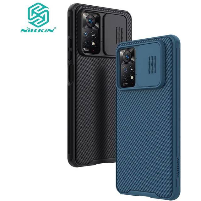 Nillkin CamShield Pro-fodral Xiaomi Redmi Note 11 Pro 5G Global Note 11E Pro 5G-fodral Kamera Slider Protection lyxig TPU + PC Stötsäker bakstycke RedmiNote11ProGlobal4G/5G svart