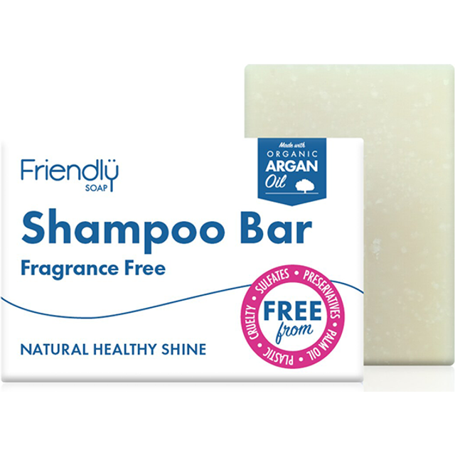 Friendly Soap Natural Shampoo Bar Fragrance Free Naturlig tvål för hår 95 g