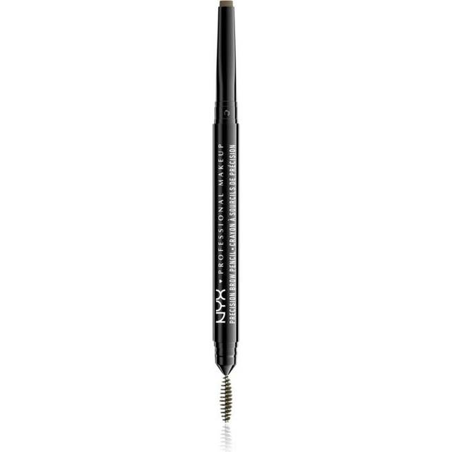 NYX PROFESSIONAL MAKEUP, Precision Brow Pencil, Dubbelsidig och platt spetspenna med spoolie borste, Vegansk formula, Nyans: Taupe