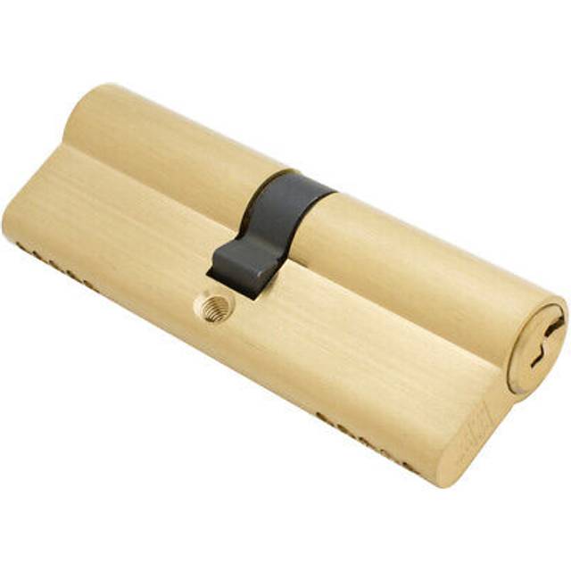 90mm EURO Double Cylinder Lock Keyed to Differ 5 Pin Satin Brass Door