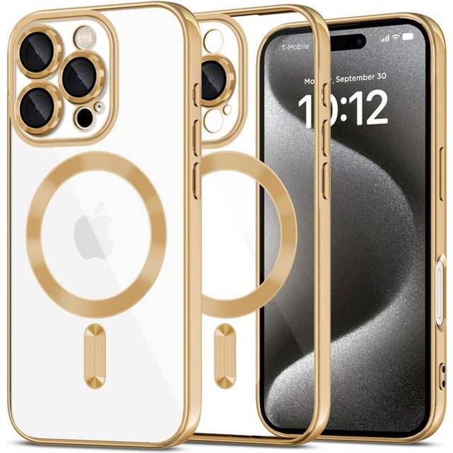 iPhone 16 Pro Max Tech-Protect MagFlex-Skal - MagSafe-kompatibelt - Klar / Guld