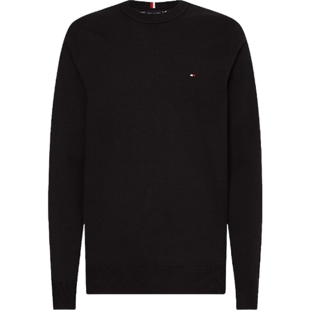 Tommy Hilfiger Men's 1985 Collection Pure Cotton Crewneck Sweater - Black - Size: 42