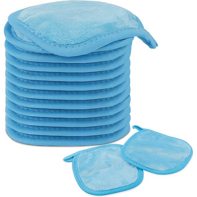 HOMEXCEL Makeup Remover Cloth 12 Count (Pack of 1) Reusable Makeup Remover Pads Washable Ultra Soft Facial Cleansing Cloths For All Skin Types 5 X 5 I