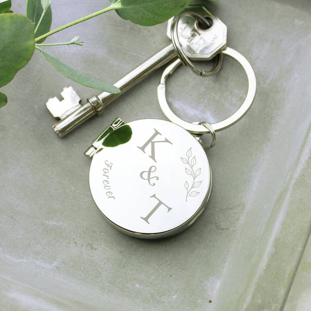 Personalised Message Couples Photo Keyring