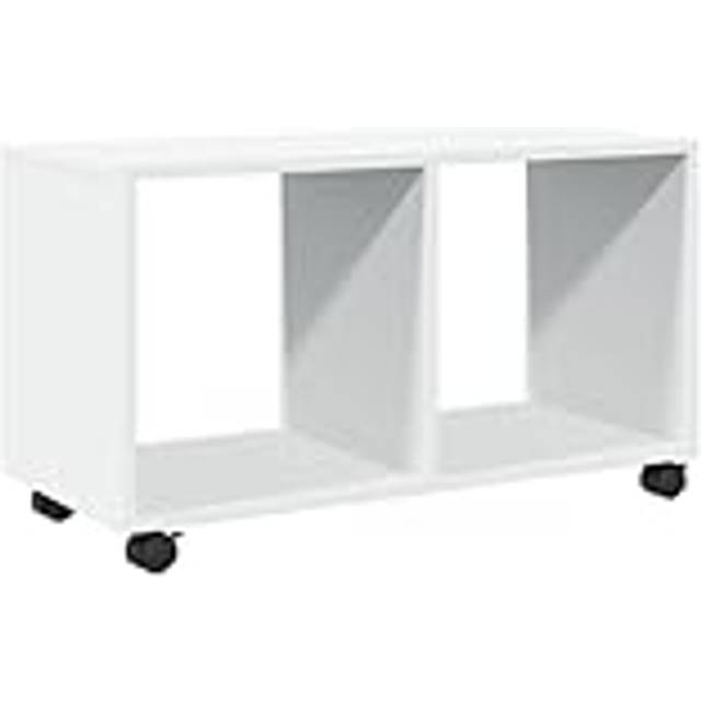vidaXL Rolling Cabinet White 72x33x42.5 cm Engineered Wood