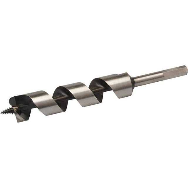 30mm x 235mm Long Hardened Steel Auger Drill Bit Hex Shank Shaft Woodwork Timber