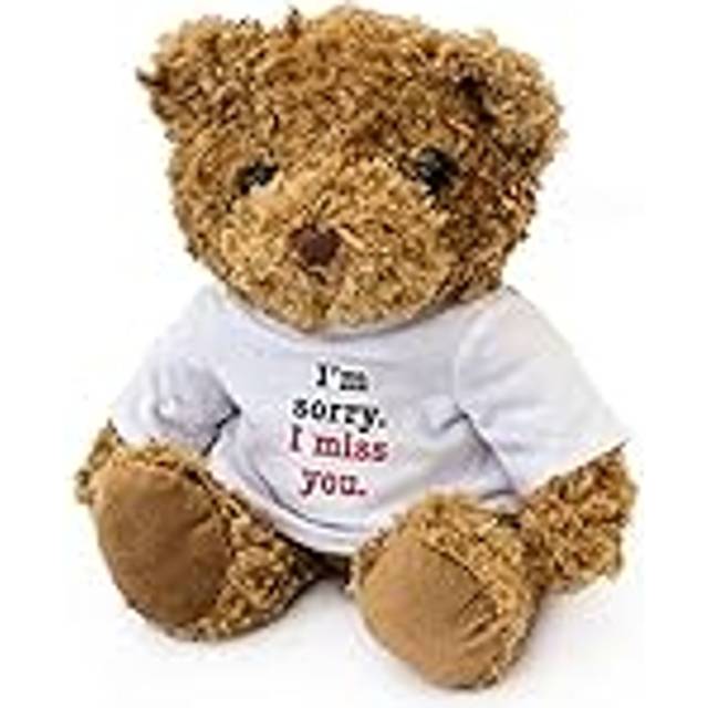 NEW - I'M SORRY, I MISS YOU - Teddy Bear - Cute Cuddly Soft - Gift Present Apology