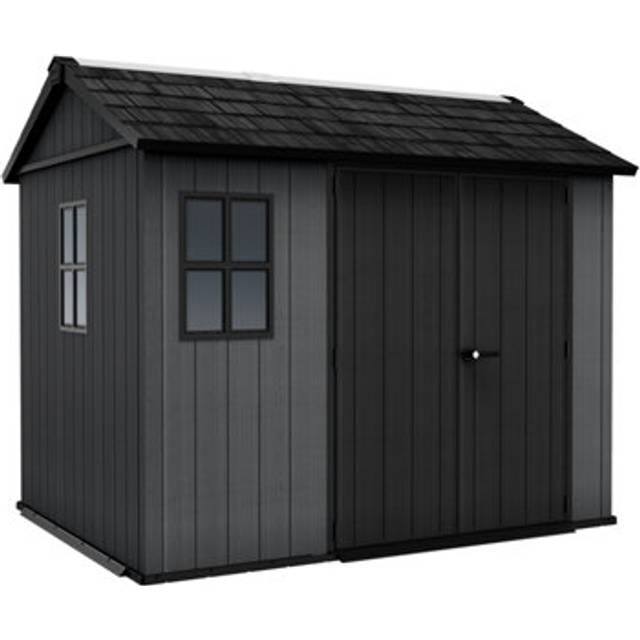 Keter Newton Plus Apex Outdoor Storage Shed Grey - 9 x 7.5ft
